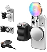 TELESIN Fun Shot Magnetic Phone Camera Grip (B)+ 4 in 1 Magnetic RGB Selfie Light Creator Kit Com...
