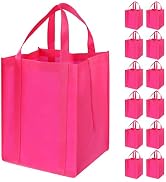 FF Uture 12 Pack Heavy Duty Reusable Grocery Bags - Large Shopping Totes Reinforced Handles, Hold...