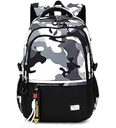 Armbq Camouflage Kids School Backpack for Boys Camo Casual Bookbags Elementary Middle School Bag ...