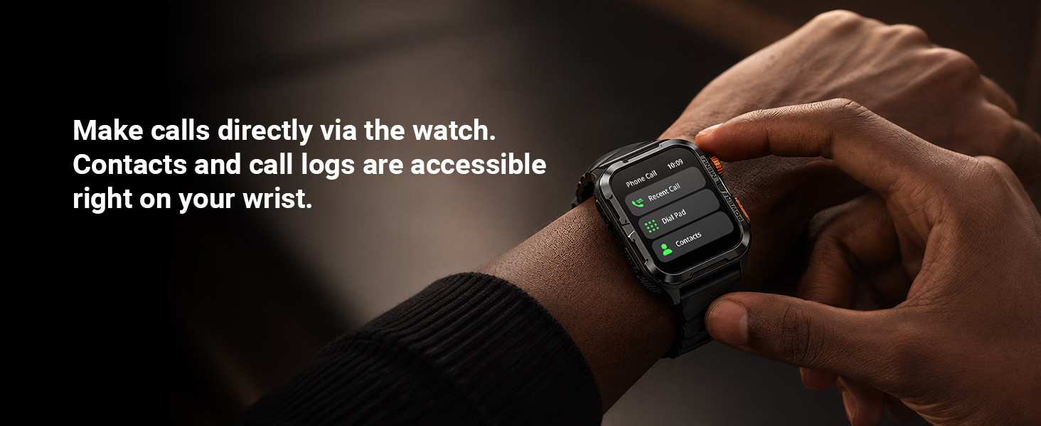 Bluetooth call support (make/receive calls from wrist)