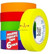 DEART 6Pcs Colored Masking Tape, Extra Long 1008 Feet or 360 Feet x 1 Inch Painters Tape, Color P...