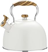 2.6 Quart Tea Kettle Stovetop Whistling for Stove Top Food Grade Stainless Steel Tea Kettles with...