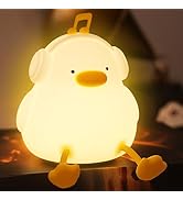 Anywin Duck Night Light, Squishy Duck Lamp, Silicone Bedside Light Up Funny Duck with Dimmer & Re...