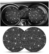 Osilly Bling Car Cup Holder Coaster, 2 Pack Crystal Rhinestone Anti-Slip Insert Coasters, Univers...