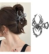 Halloween Hair Claw Clips Black Spider Hair Clips with Pearl Charm Design Halloween Spider Hair B...