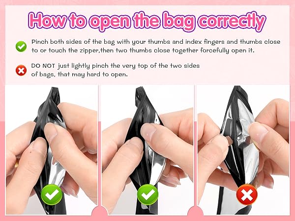 black mylar bags