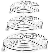 KITCHENATICS Round Cooling Racks for Cooking & Baking, Stainless Steel Steamer Rack, Canning Rack...