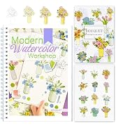 Watercolor Workbooks with Step by Step for Adults Teens - Beginner Watercolor Workbook with 12 Co...