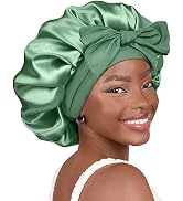 YANIBEST Satin Bonnet Silk Bonnet for Sleeping Double Layer Satin Lined Hair Bonnet with Tie Band...