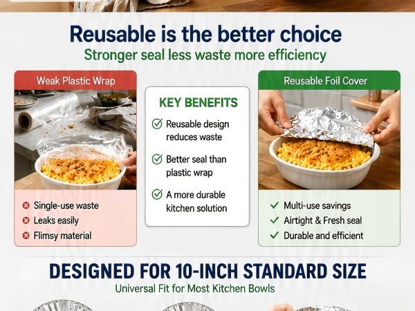 Reusable Aluminum Foil Food Covers