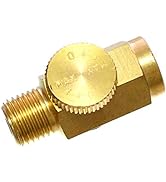 Quickun Pneumatic Brass In-Line Air Flow Regulator Valve, 1/4" NPT Male & Female, Air Pressure Co...