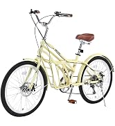 Chrisphil 24 Inch Commuter Bike for Adults - 6 Speed with Steel Frame, Road Bicycle for Adults
