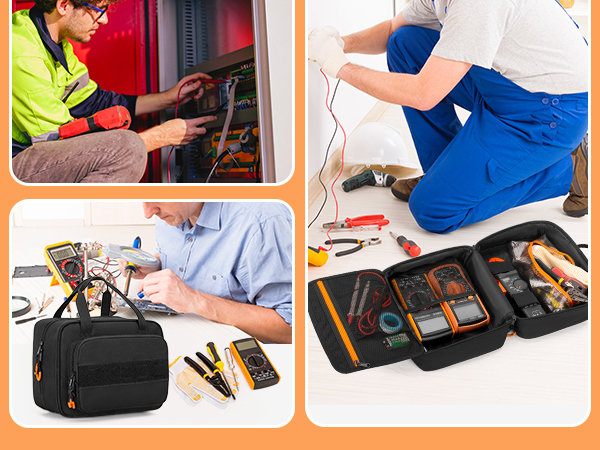 Circuit Breaker Finder Tool Kit for RT250 GFCI Receptacle Tester Electrical Tools Bag Storage Holder