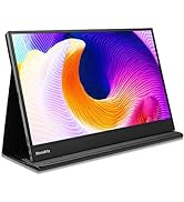 PEPPER JOBS Portable Monitor XtendViz 15.6" FHD 1080P IPS USB-C Extender with Dual Speakers,Smart...