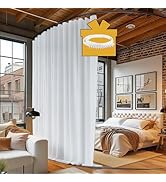 RoomDarkning Room Divider Curtains with Ceiling Track, 95% Blackout Heavy Track Ceiling Curtains ...