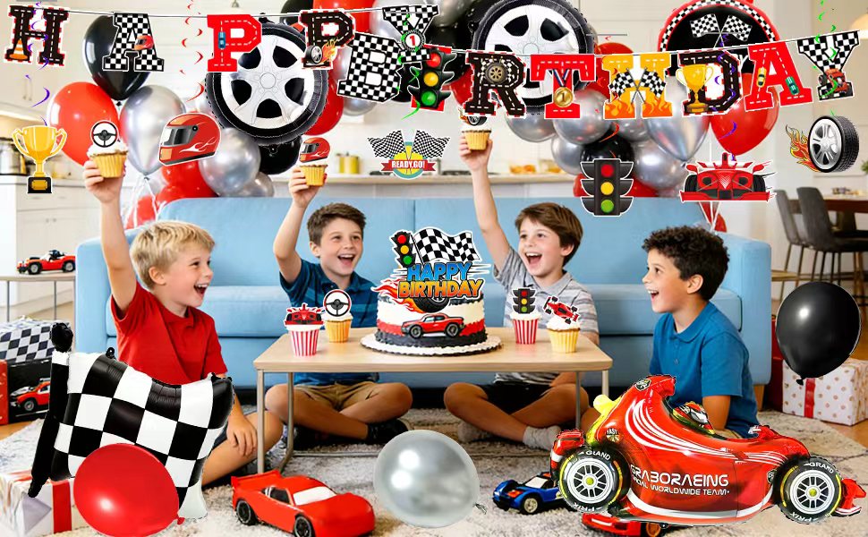 race car party decorations