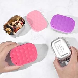 snack cups for toddlers small containers with lids portion control container metal lunch box kids