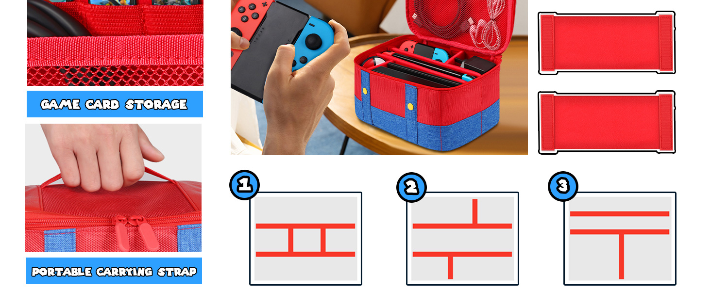 9 in 1 switch travel bag