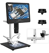LINKMICRO LM249MS 3 Lens 10.1" HDMI Digital Microscope 2000X Soldering Microscope Camera for Elec...