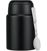 17 oz Soup Thermos for Hot Food Kids, Stainless Steel Vacuum Insulated Food Jar Lunch Box Contain...