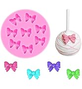 YunKo W0770 8 Mini Bows Silicone Fondant Molds Sugar Candy Cake Pop Bow Craft Molds DIY Cake Deco...