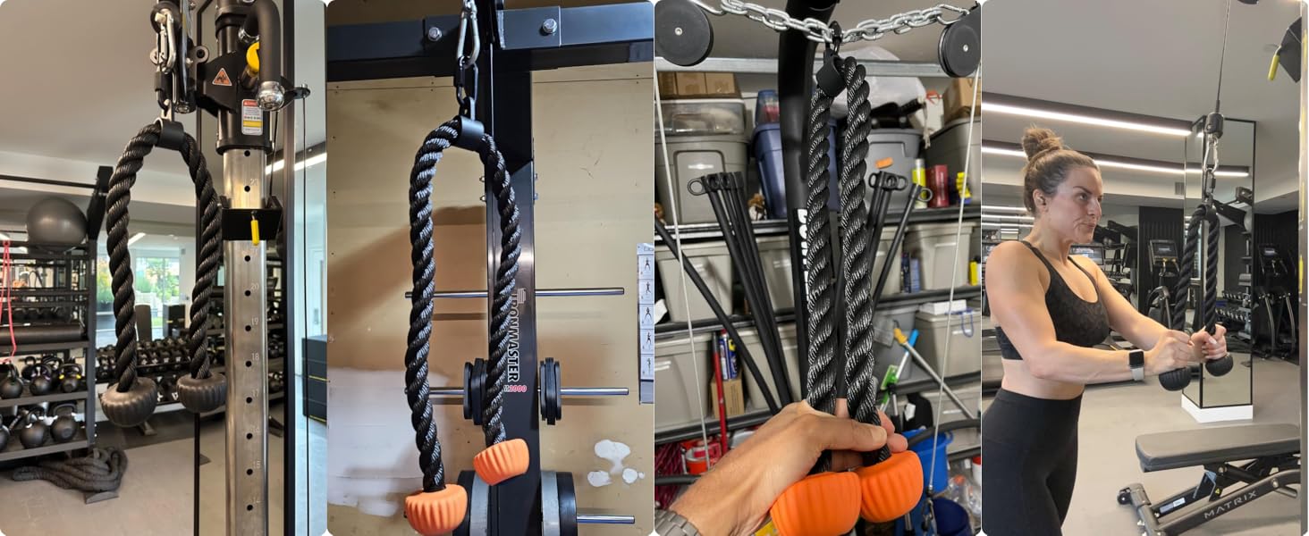 SELEWARE Triceps Rope with Non-Slip Soft Rubber Ends