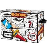 YNSZAS Comic Book Storage, Comic Book Box, 15.8" X 7.8" X 11.8", Collapsible Comic Short Box, Hol...