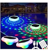TEPENAR Solar and Rechargeable Floating Pool Lights: 6.7" Pool Lights That Float with 6 Dynamic M...