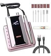 BETE Professional Nail Drill Machine, 0-40000RPM Brushless Durable Electric Nail File for Acrylic...