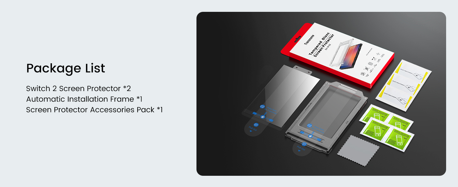 Transnovo Screen Protector with Auto for Switch 2