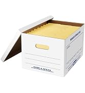 Zzrywuty 12 Pack File Storage Boxes with Lift-Off Lid,16x12x10 Inches | Corrugated Document Archi...