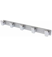 AGKXHDEC Modern Wall Mounted Coat Hook Rack, (White, 5 Hooks)