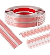 Elvone Wall Corner Protector & Edge Guard,Peel and Stick Wall Trim Moulding Inside & Outside Corn...