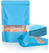 100 Pack Smell Proof Bags, Resealable Bags with Matte Window, Foil Pouch Stand Up Sealable Bags f...