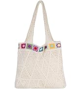 Sightor Crochet Tote Bag, Mesh Beach Bag Knit Summer Hobo Bag Vacation Boho Tote Bag for Women