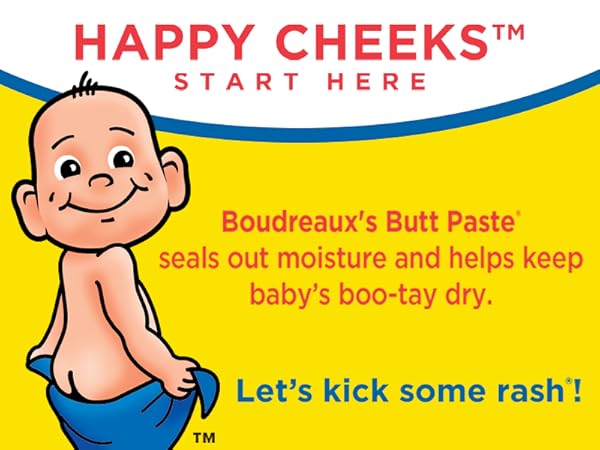 Boudreaux's Butt Paste seals out moisture and helps keep baby’s booty dry