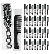 Gisdo 50 Pcs Hair Brush Combs Set in Bulk for Homeless Individually Wrapped Curly Thick Long Smoo...