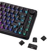 EPOMAKER SmokFiber Keycaps Set - 120 Keys Side-Printed PC Shine-Through Keycaps, Cherry Profile, ...