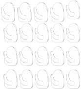 SelHeng 20 Pcs Clear Adhesive Wall Hooks for Hanging, Small Plastic Sticky Hooks, Transparent Acr...