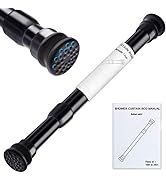 XIQIYY Strong Small Tension Rods 16 to 28 Inch Diameter 22 MM 1Pcs 1inch Shower Curtain Rod Black...