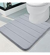 Buganda Memory Foam U-Shaped Contour Toilet Rugs, Non Slip Absorbent Toilet Mat, Thick Soft Washa...