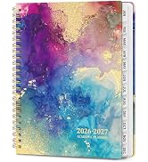 2026–2027 Academic Planner, Weekly & Monthly Spiral Bound Hardcover Planner with Tabs and Pocket,...