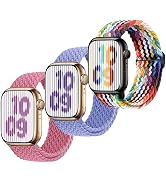 Braided Stretchy Strap Compatible with Kids Apple Watch Band Ultra Series 8 7 6 5 4 3 SE SE2 38mm...
