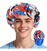Years calm Shower Cap for Men Waterproof Reusable - Fashion Dual-Layer Design, Adjustable Elastic...