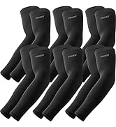 YQXCC 6 Pairs Arm Sleeves for Men Women, UPF 50 Cooling UV Sun Protection Sports Compression Sleeves