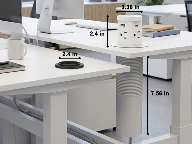 conference table power hub desk plug station recessed power strip power outlet pop up socket