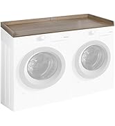 clicliet Washer Dryer Countertop, Laundry Countertop with Edge Rails, 27.5" Depth x 54" Washer an...