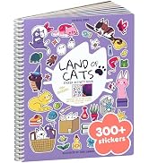Land of Cats 300+ Kids Sticker Book by Cupkin Toddler Road Trip Coloring and Sticker Book, Road T...