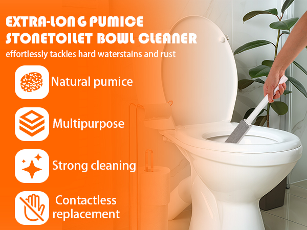 The toilet float with handle is made of natural pumice, which is dense and durable