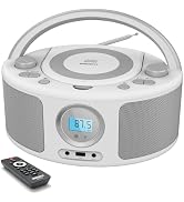 CD Radio Portable CD Player Boombox with Bluetooth,FM Radio,Remote Control,USB Input and 3.5mm AU...